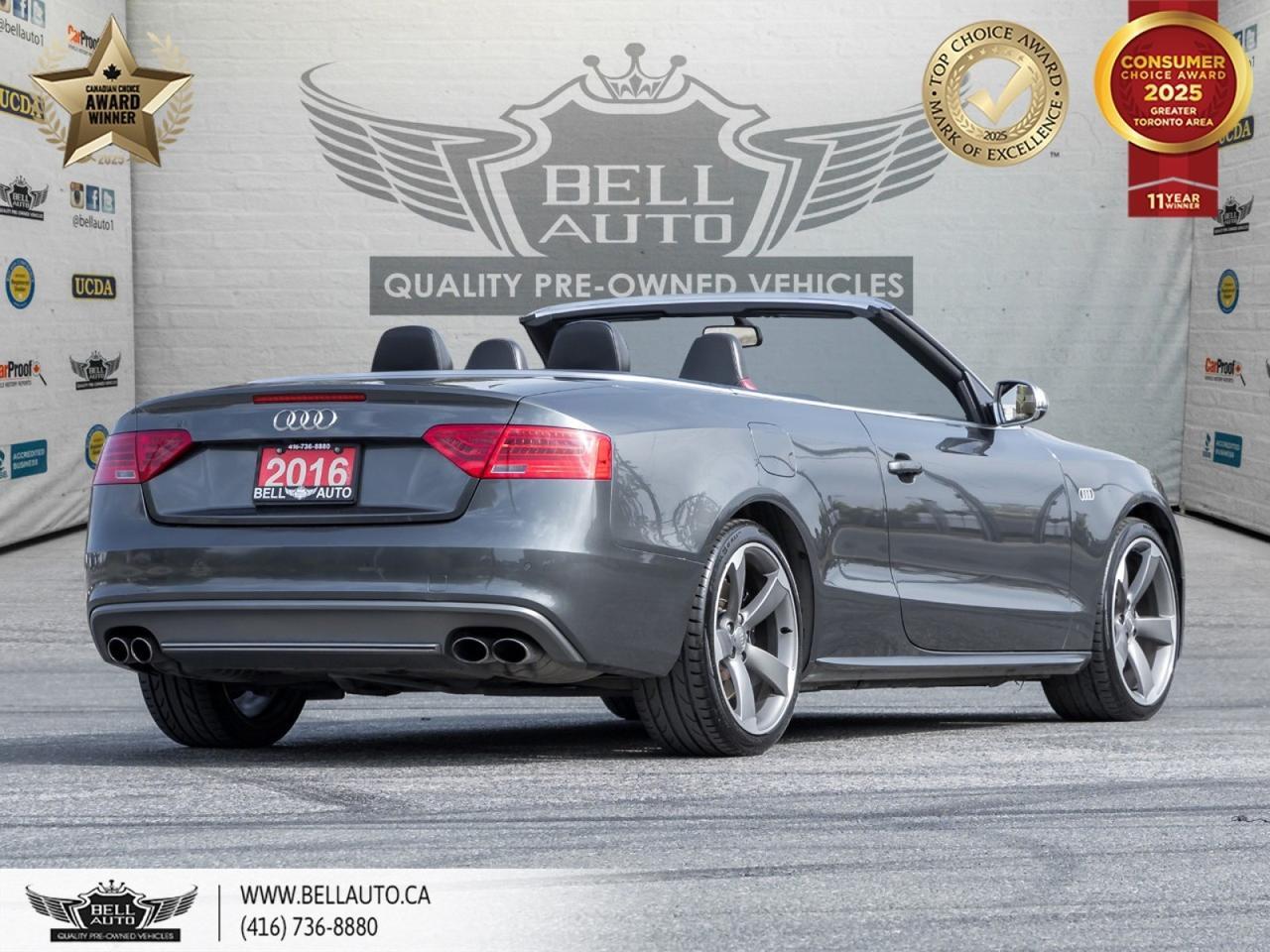 2016 Audi S5 CABRIOLET Technik, QUATTRO, CONVERTIBLE, REDLEATHER, NAVI, BACKUPCAM, B.SPOT, BANG&OLUFSENSOUND®, NOACCIDENT Toronto ON