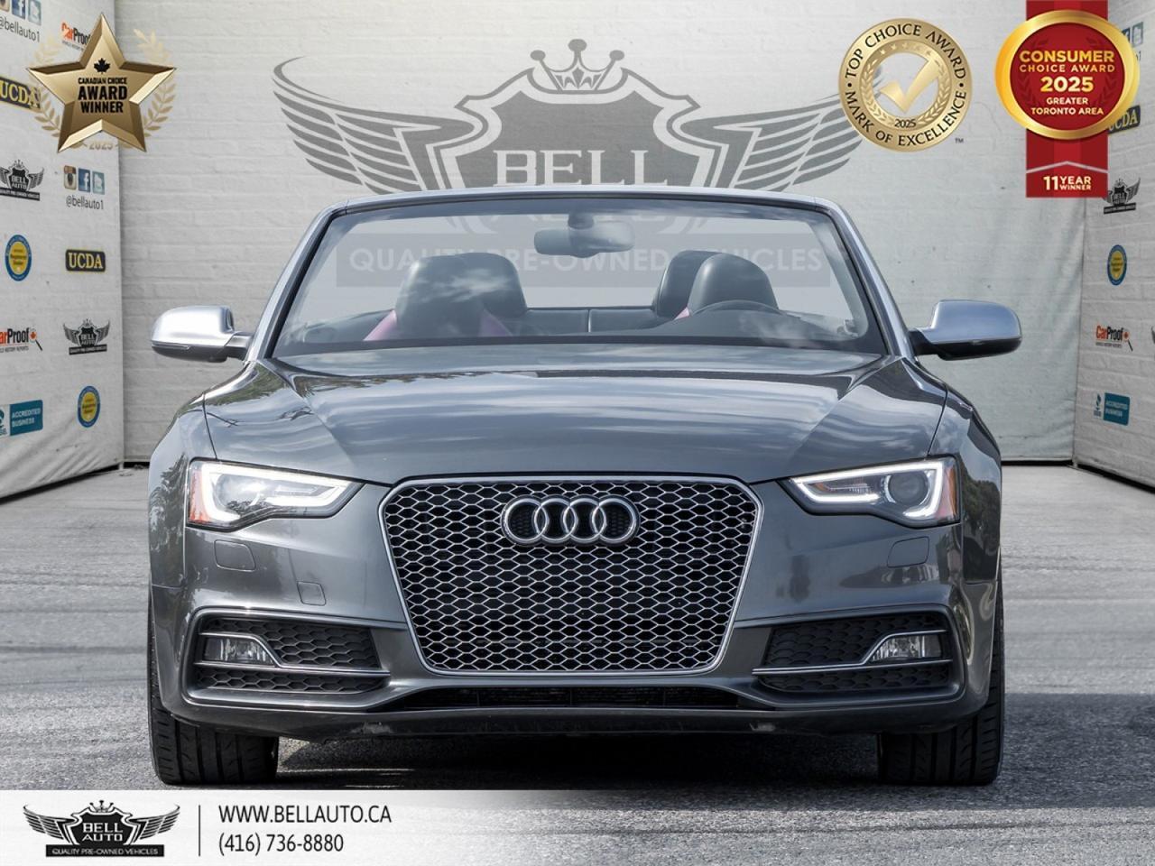 2016 Audi S5 CABRIOLET Technik, QUATTRO, CONVERTIBLE, REDLEATHER, NAVI, BACKUPCAM, B.SPOT, BANG&OLUFSENSOUND®, NOACCIDENT Toronto ON