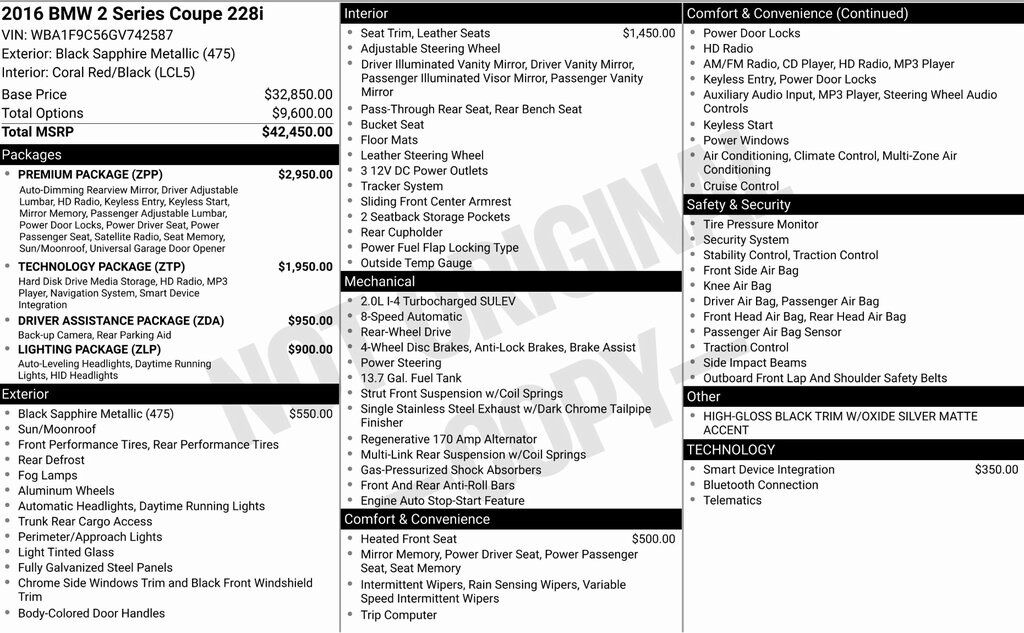 2016 BMW 2 Series 228i Miramar FL