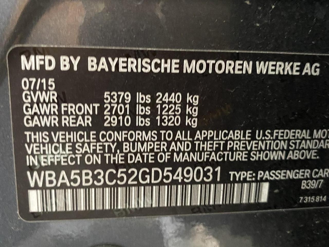2016 BMW 5 Series 535i xDrive Richmond Hill NY