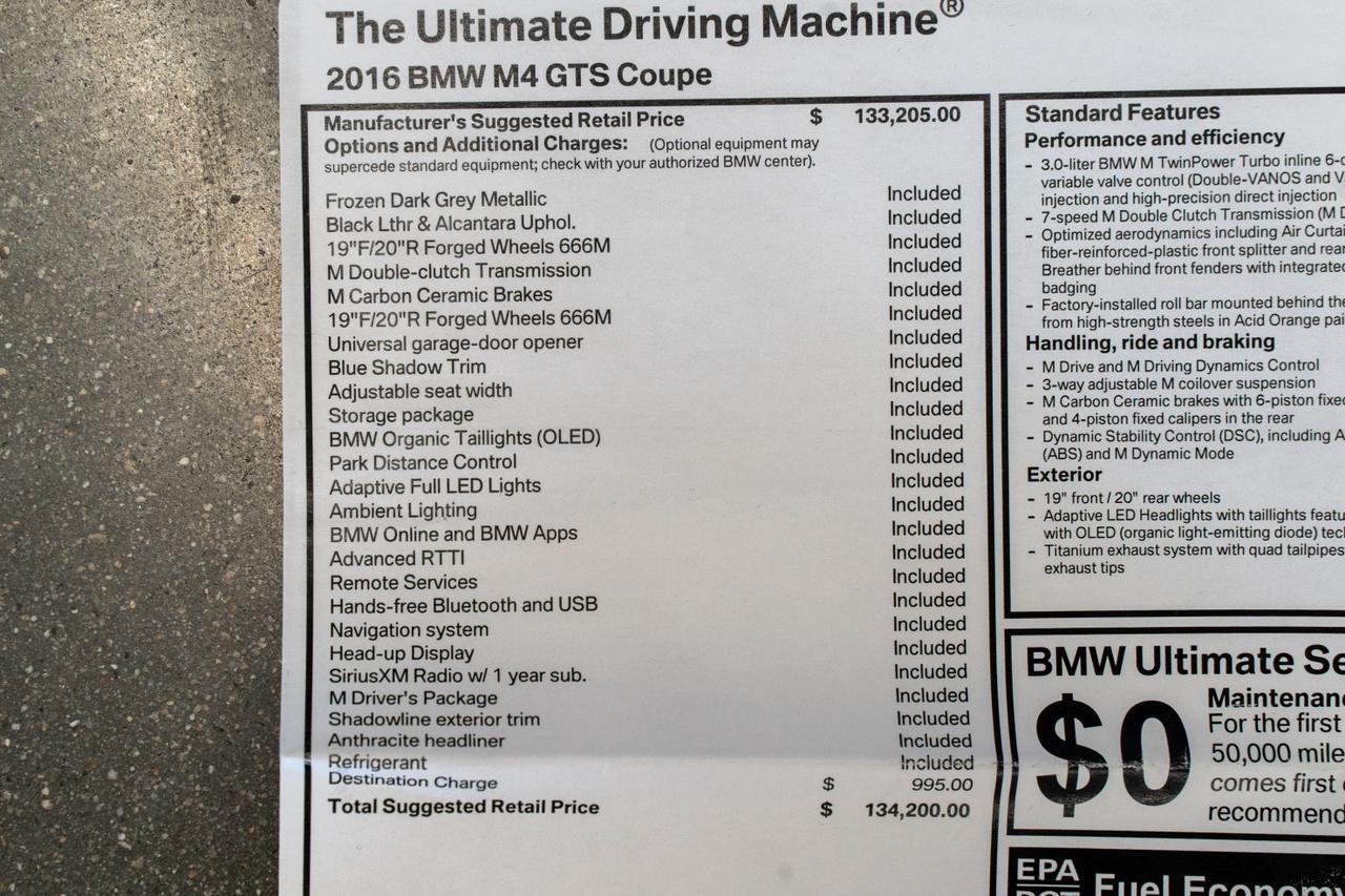 2016 BMW M4 GTS San Clemente CA