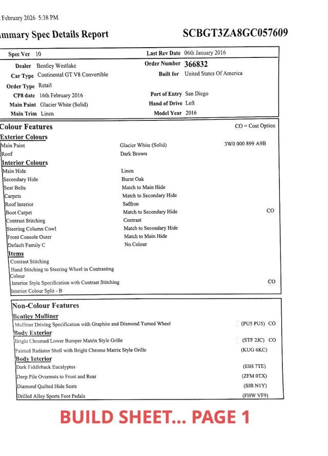 2016 Bentley Continental GTC V8 Convertible ($241,740 MSRP) *MULLINER* *ONLY 11,000 MILES* San Diego CA