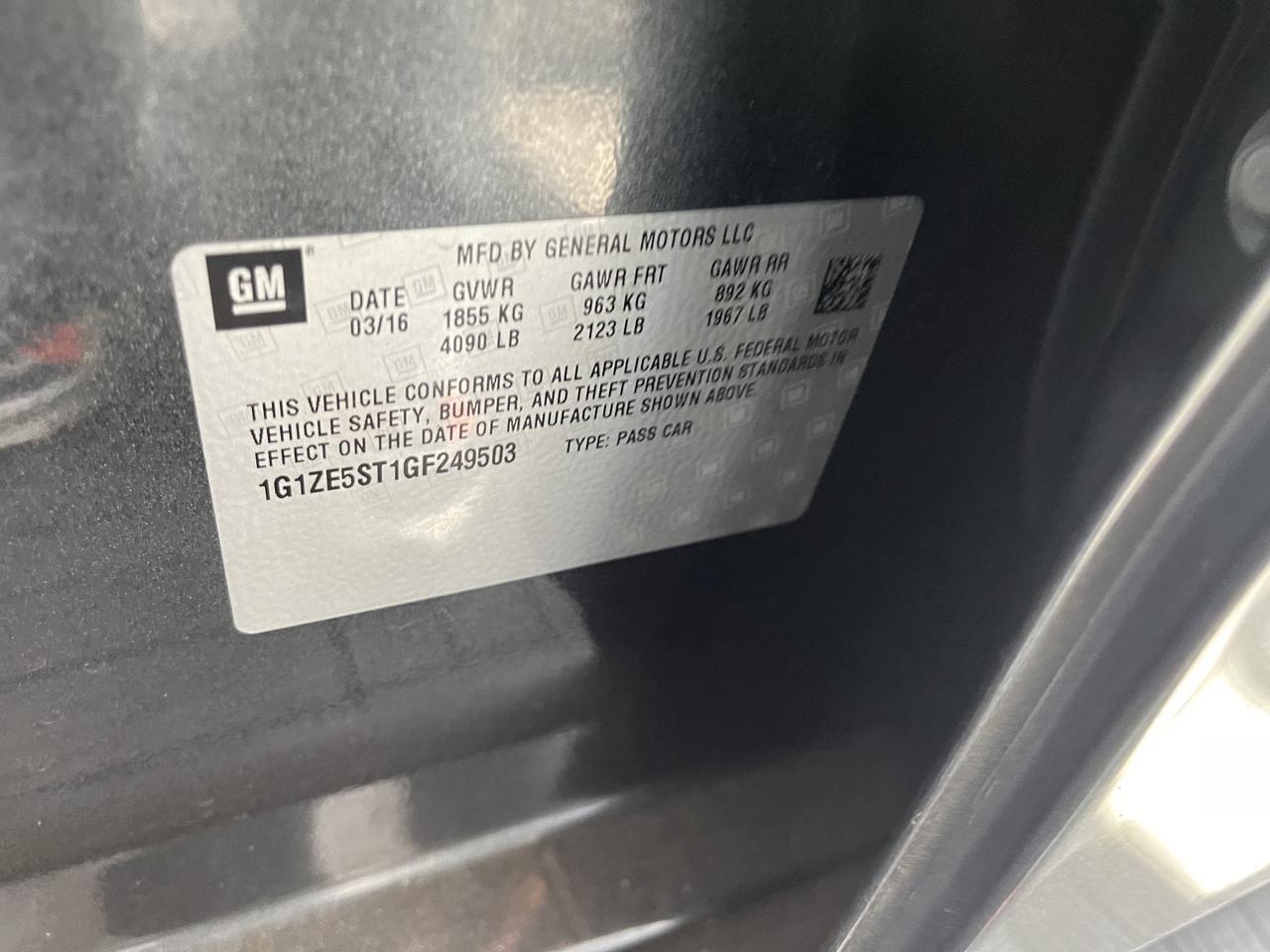 2016 CHEVROLET MALIBU LT (1LT) Kansas City MO