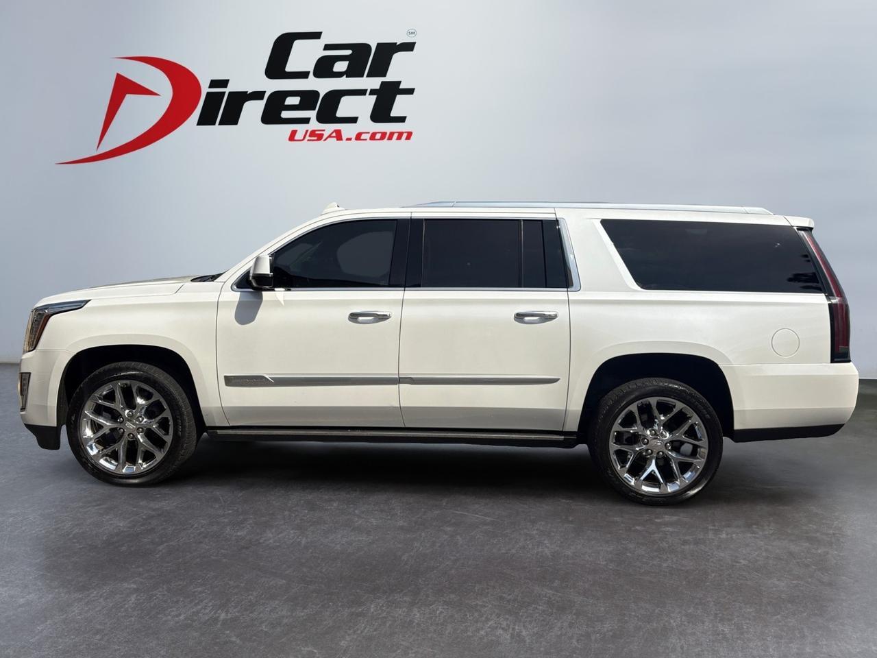 2016 Cadillac Escalade ESV Premium Collection, POWER RUNNING BOARDS, ROOF RACKS, POWER LIFTGATE, BACKUP CAMERA, SUNROOF, HEATED & AC SEATS, POWER 3RD ROW SEATING, HEADS UP DISPLAY, NAVIGATION, BLIND SPOT ALERT, LANE KEEP ASSIST, FORWARD COLLISION ALERT, RIDE IN LUXURY!