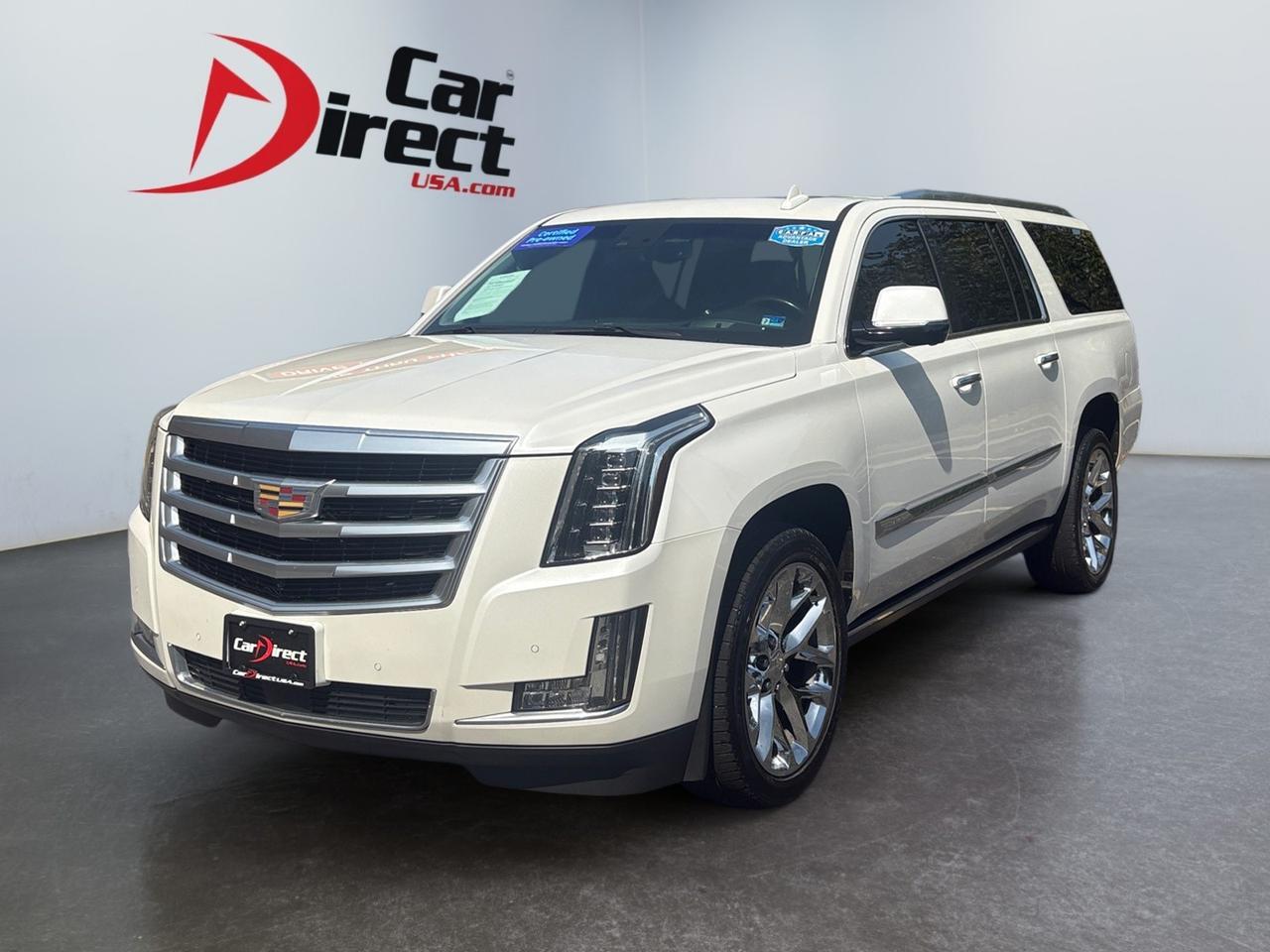 2016 Cadillac Escalade ESV Premium Collection, POWER RUNNING BOARDS, ROOF RACKS, POWER LIFTGATE, BACKUP CAMERA, SUNROOF, HEATED & AC SEATS, POWER 3RD ROW SEATING, HEADS UP DISPLAY, NAVIGATION, BLIND SPOT ALERT, LANE KEEP ASSIST, FORWARD COLLISION ALERT, RIDE IN LUXURY!