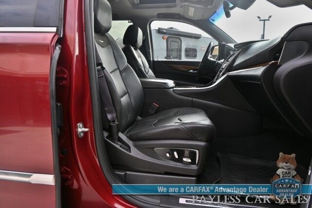 2016 Cadillac Escalade Premium / 4X4 / AutoStart / Heated & Cooled Leather Seats / Heated Steering Wheel / Bose Speakers / Sunroof / HUD / NAV / 360 Cam / Lane Departure & Blind Spot Alert / Rear Entertainment / 3rd Row / Seats 7 / Tow Pkg Anchorage AK