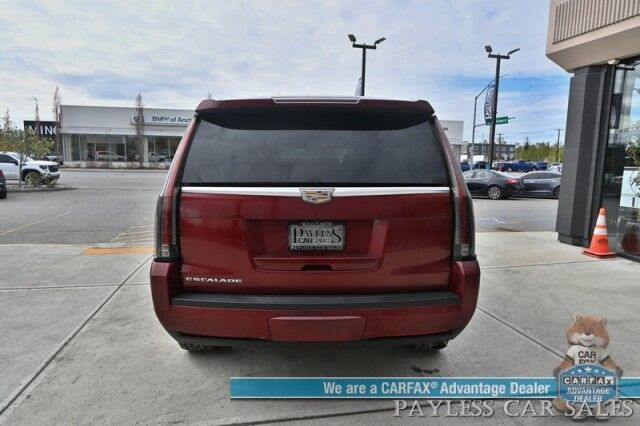 2016 Cadillac Escalade Premium / 4X4 / AutoStart / Heated & Cooled Leather Seats / Heated Steering Wheel / Bose Speakers / Sunroof / HUD / NAV / 360 Cam / Lane Departure & Blind Spot Alert / Rear Entertainment / 3rd Row / Seats 7 / Tow Pkg Anchorage AK