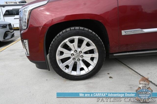 2016 Cadillac Escalade Premium / 4X4 / AutoStart / Heated & Cooled Leather Seats / Heated Steering Wheel / Bose Speakers / Sunroof / HUD / NAV / 360 Cam / Lane Departure & Blind Spot Alert / Rear Entertainment / 3rd Row / Seats 7 / Tow Pkg Anchorage AK