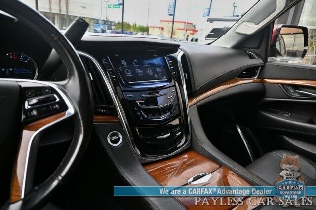 2016 Cadillac Escalade Premium / 4X4 / AutoStart / Heated & Cooled Leather Seats / Heated Steering Wheel / Bose Speakers / Sunroof / HUD / NAV / 360 Cam / Lane Departure & Blind Spot Alert / Rear Entertainment / 3rd Row / Seats 7 / Tow Pkg Anchorage AK
