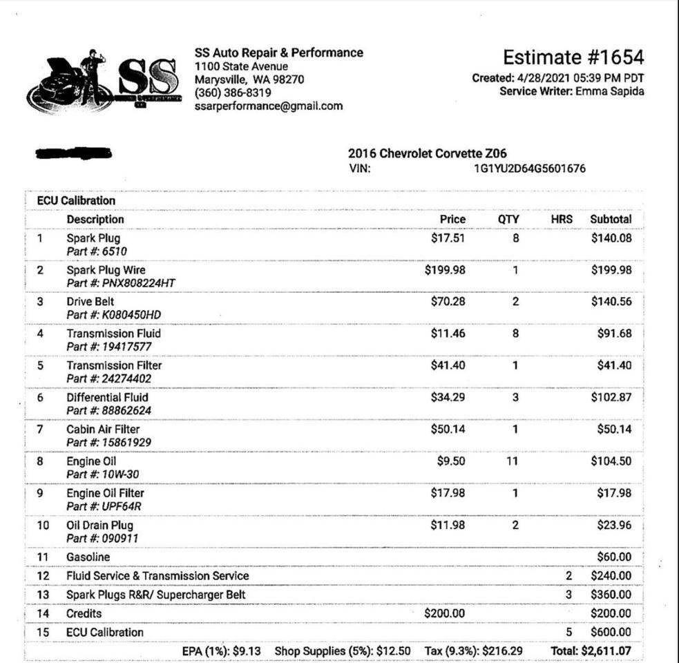 2016 Chevrolet Corvette Z06 1075 WHP, 3LZ, Z07, Carbon Ceramics Portland OR