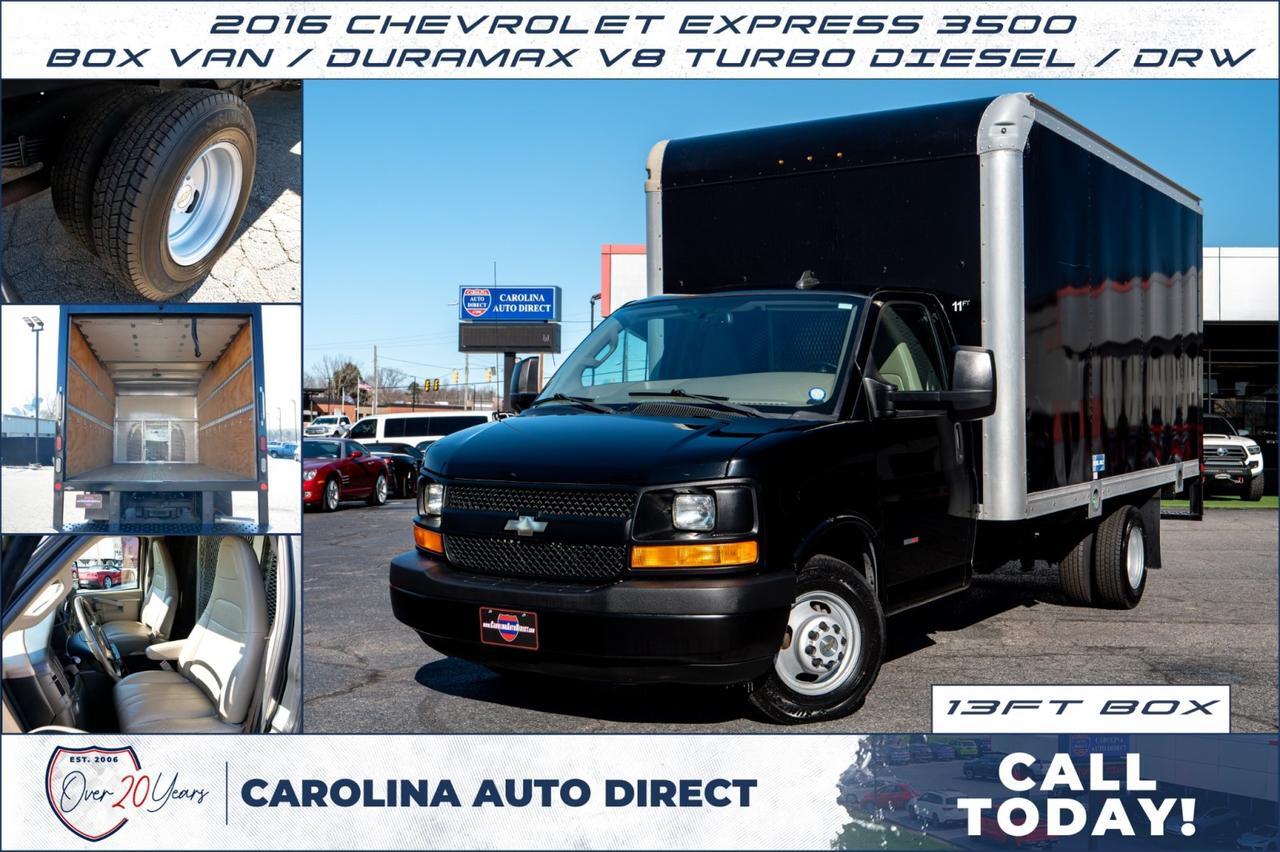 2016 Chevrolet Express 3500 Box Van / Duramax V8 Diesel / DRW / 13FT Box!