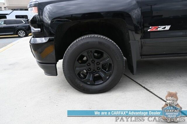 2016 Chevrolet Silverado 1500 LTZ / 4X4 / Crew Cab / 6.2L V8 / Midnight Edition / Z71 Off-Road & Plus Pkg / Auto Start / Heated & Cooled Leather Seats / Heated Steering / Bose Speakers / Sunroof / Bluetooth / Bedliner / Tow Pkg / Only 64K Miles Anchorage AK