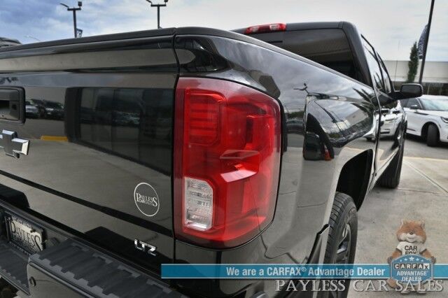 2016 Chevrolet Silverado 1500 LTZ / 4X4 / Crew Cab / 6.2L V8 / Midnight Edition / Z71 Off-Road & Plus Pkg / Auto Start / Heated & Cooled Leather Seats / Heated Steering / Bose Speakers / Sunroof / Bluetooth / Bedliner / Tow Pkg / Only 64K Miles Anchorage AK
