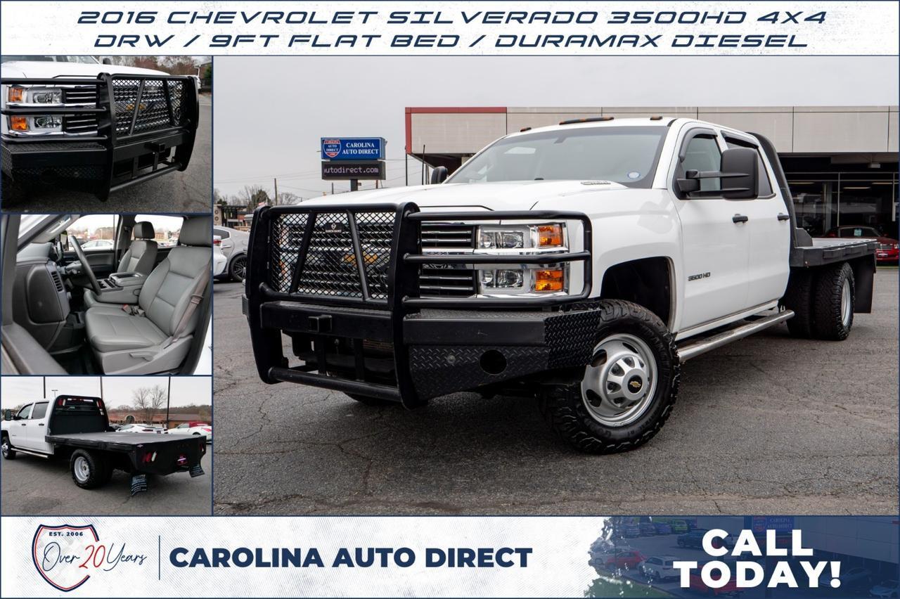 2016 Chevrolet Silverado 3500HD 4X4 / DRW / 9ft Flat Bed / Duramax Diesel!