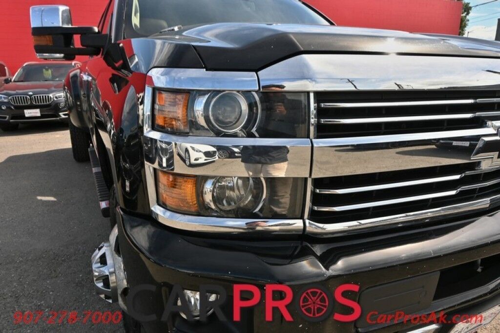 2016 Chevrolet Silverado 3500HD High Country - 4X4 -Dually - Crew Cab - 6.6L Duramax - Auto Start - Heated & Cooled Leather Seats - Heated Steering Wheel - Bose Speaker - Sunroof - Navigation - Reverse Camera - Rear Entertainment System - Tow Pkg Anchorage AK