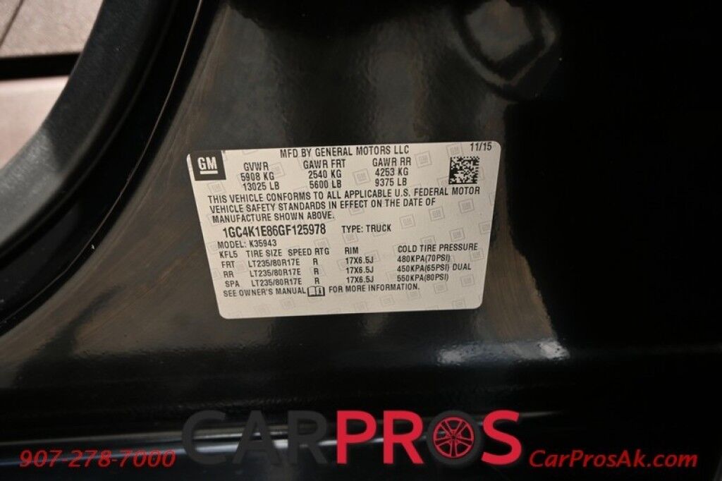 2016 Chevrolet Silverado 3500HD High Country - 4X4 -Dually - Crew Cab - 6.6L Duramax - Auto Start - Heated & Cooled Leather Seats - Heated Steering Wheel - Bose Speaker - Sunroof - Navigation - Reverse Camera - Rear Entertainment System - Tow Pkg Anchorage AK