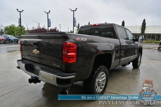 2016 Chevrolet Silverado 3500HD LTZ / 4X4 / Z71 Off-RD / Crew Cab / Turbo Diesel / Auto Start / Heated & Cooled Leather Seats / Heated Steering Wheel / Bose Speakers / Navigation / Sunroof / Tonneau Cover / Bed Liner / Tow Pkg / 1- Owner Anchorage AK