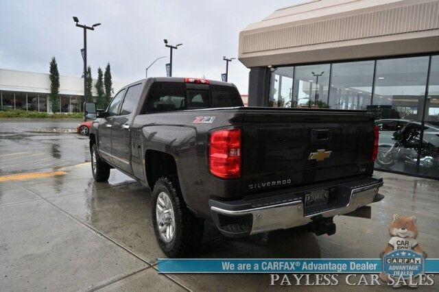 2016 Chevrolet Silverado 3500HD LTZ / 4X4 / Z71 Off-RD / Crew Cab / Turbo Diesel / Auto Start / Heated & Cooled Leather Seats / Heated Steering Wheel / Bose Speakers / Navigation / Sunroof / Tonneau Cover / Bed Liner / Tow Pkg / 1- Owner Anchorage AK