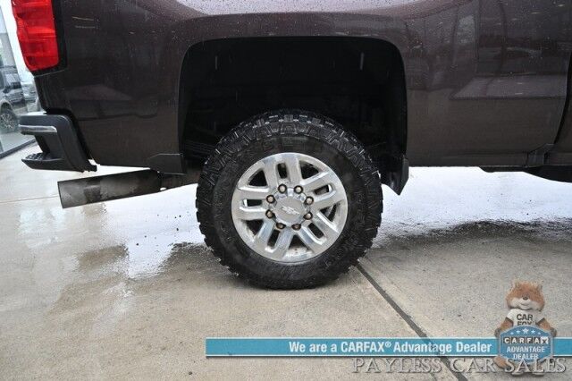 2016 Chevrolet Silverado 3500HD LTZ / 4X4 / Z71 Off-RD / Crew Cab / Turbo Diesel / Auto Start / Heated & Cooled Leather Seats / Heated Steering Wheel / Bose Speakers / Navigation / Sunroof / Tonneau Cover / Bed Liner / Tow Pkg / 1- Owner Anchorage AK
