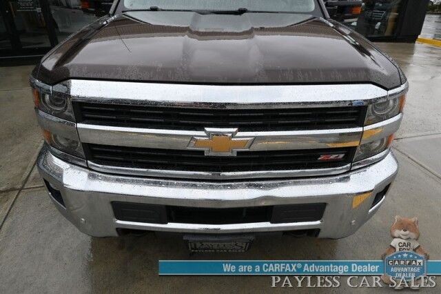 2016 Chevrolet Silverado 3500HD LTZ / 4X4 / Z71 Off-RD / Crew Cab / Turbo Diesel / Auto Start / Heated & Cooled Leather Seats / Heated Steering Wheel / Bose Speakers / Navigation / Sunroof / Tonneau Cover / Bed Liner / Tow Pkg / 1- Owner Anchorage AK