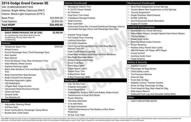 2016 Dodge Grand Caravan SE Raleigh NC