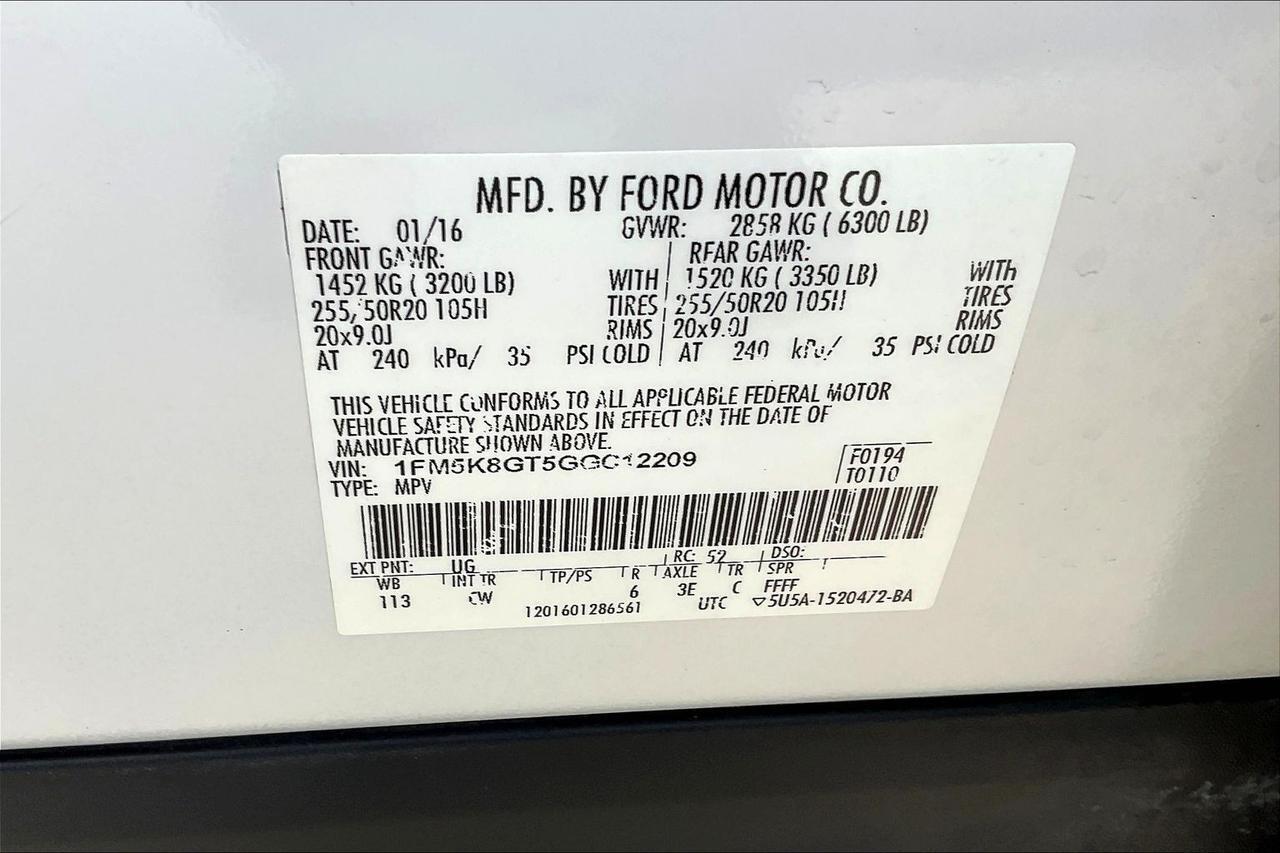 2016 FORD EXPLORER SPORT Houston TX