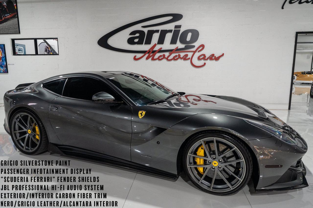 2016 Ferrari F12berlinetta Grigio Silverstone paint, passenger display, JBL Professional audio, carbon galore AND MUCH MORE!!
