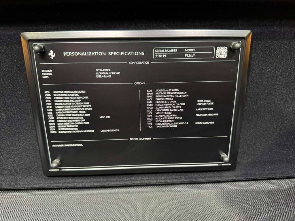 2016 Ferrari F12tdf CPO warranty until 10/13/2027! Canna Di Fucile paint, sport exhaust, carbon galore AND MUCH MORE!! Fort Lauderdale FL