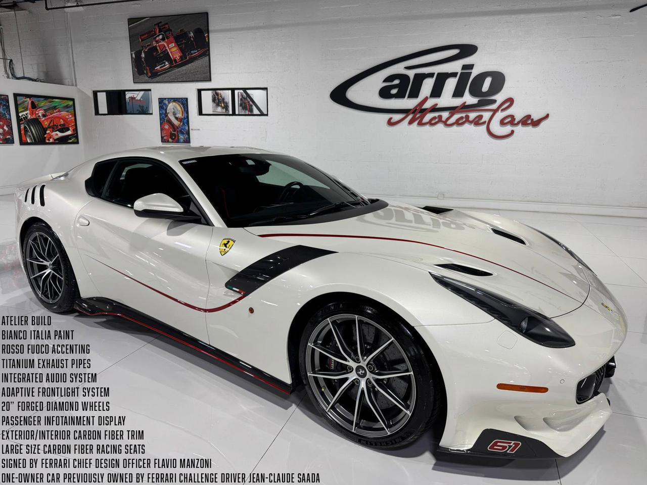 2016 Ferrari F12tdf ONE-OWNER CAR!ATELIER BUILD!owned by Ferrari Challenge driver,signed by Ferrari chief design officer