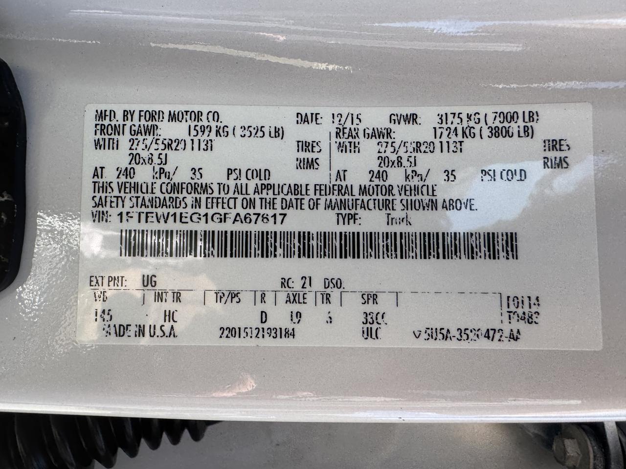 2016 Ford F-150 LARIAT Monroe NC