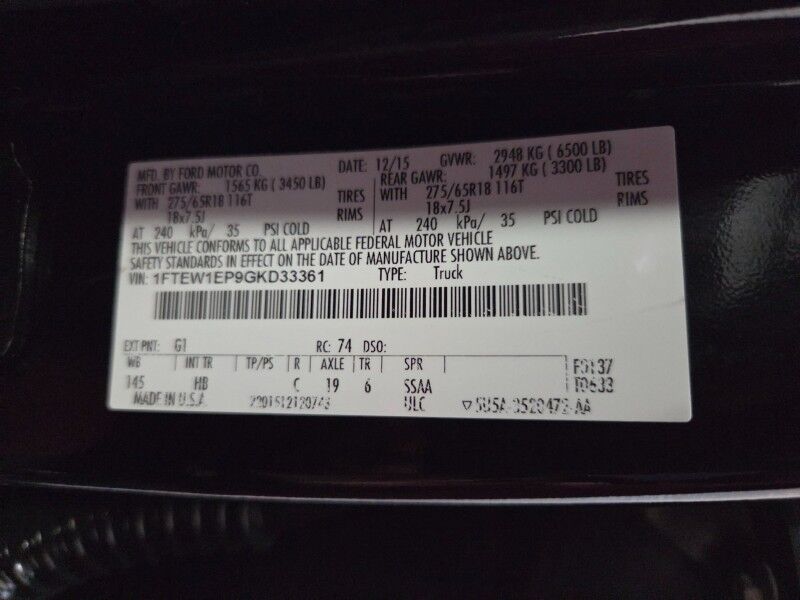 2016 Ford F-150 Lariat Chrome Pkg 2.7L Ecoboost GPS Camera FREE WARRANTY Arlington TX