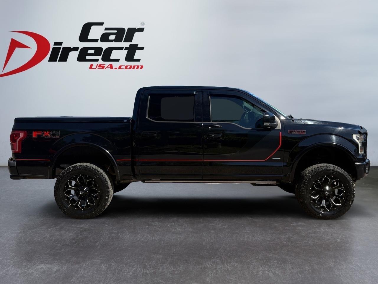 2016 Ford F-150 Lariat, POWER RUNNING BOARDS, LIFTED, TOW PACKAGE, 360 BACKUP CAMERA, PANORAMIC MOONROOF, BLIND SPOT ALERT, LANE KEEP ASSIST, FORWARD COLLISION WARNING, APPLE CARPLAY/ANDROID AUTO, HEATED & COOLING SEATS, CUSTOM FUEL WHEELS, LOW MILES, CLEAN CARFAX, Virginia Beach VA