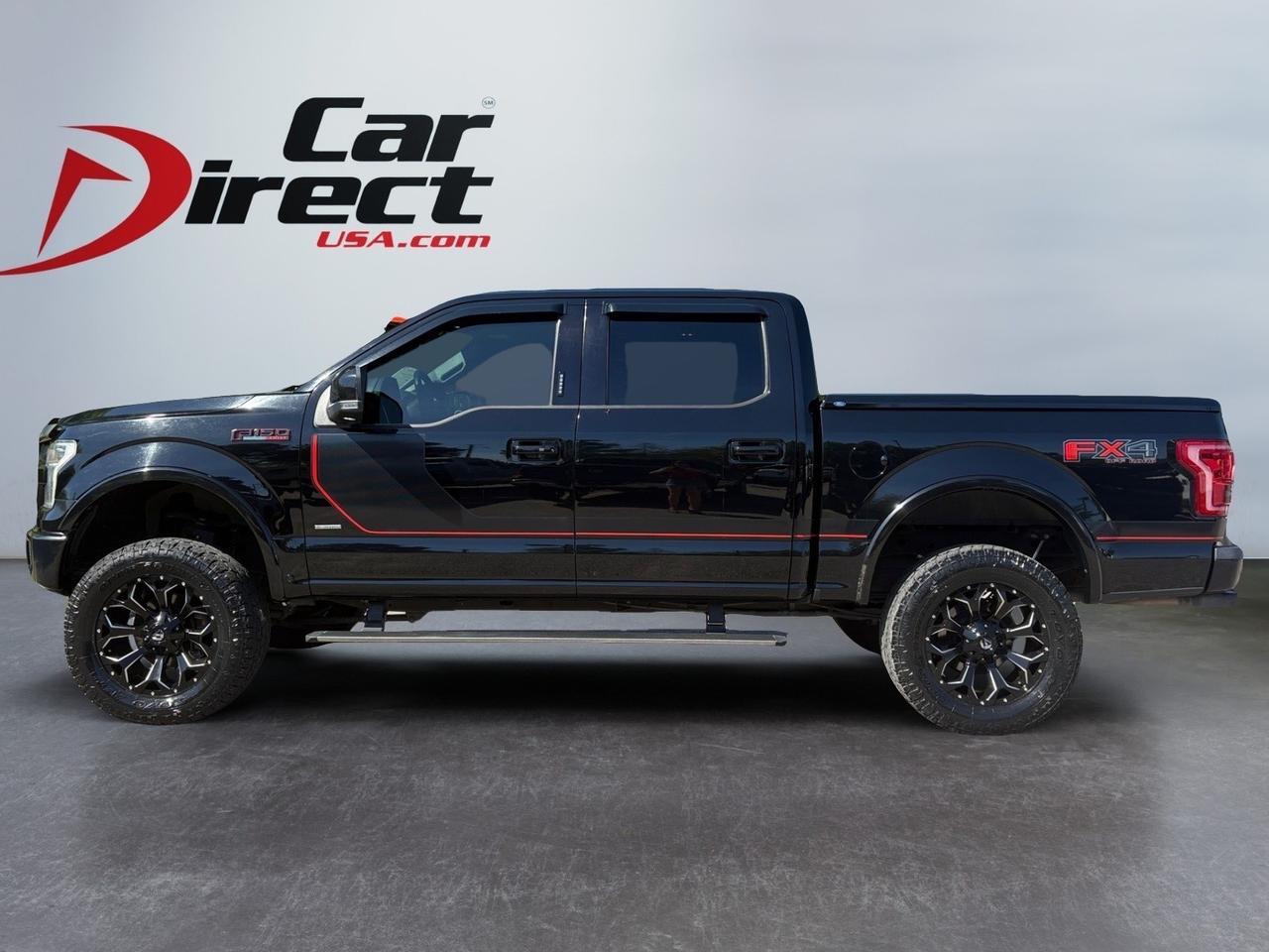 2016 Ford F-150 Lariat, POWER RUNNING BOARDS, LIFTED, TOW PACKAGE, 360 BACKUP CAMERA, PANORAMIC MOONROOF, BLIND SPOT ALERT, LANE KEEP ASSIST, FORWARD COLLISION WARNING, APPLE CARPLAY/ANDROID AUTO, HEATED & COOLING SEATS, CUSTOM FUEL WHEELS, LOW MILES, CLEAN CARFAX, Virginia Beach VA