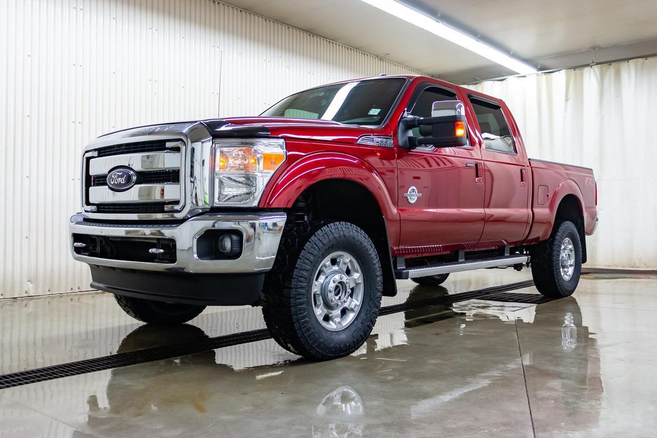 2016 Ford F-350 4x4 Crew Cab Lariat FX4 Diesel Leather Roof Nav Red Deer AB