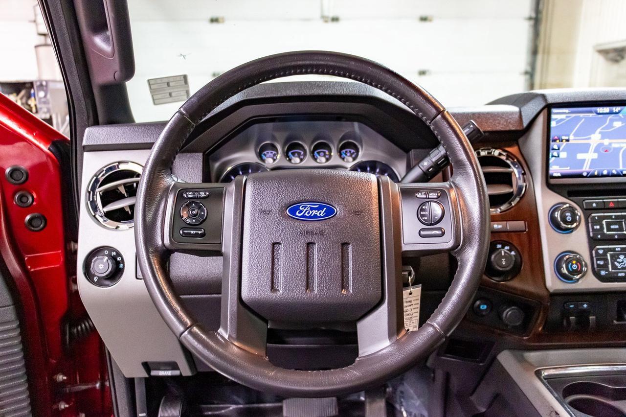 2016 Ford F-350 4x4 Crew Cab Lariat FX4 Diesel Leather Roof Nav Red Deer AB