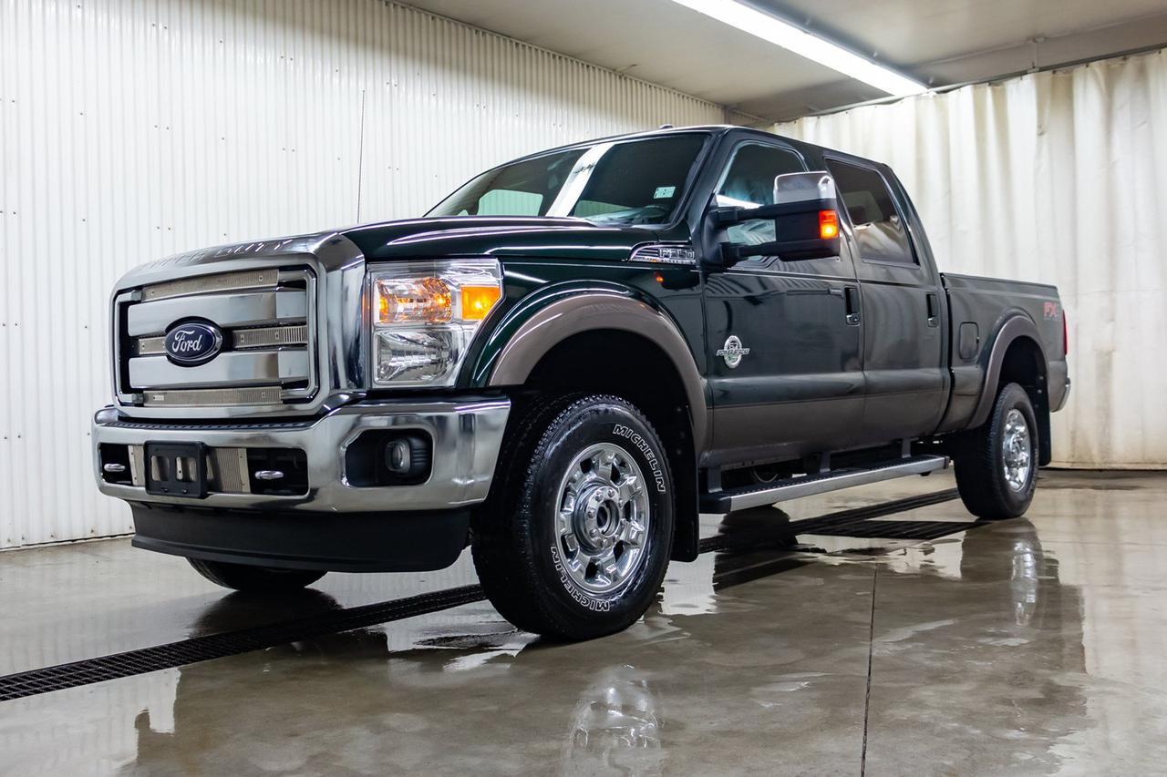 2016 Ford F-350 4x4 Crew Cab Lariat FX4 Diesel Leather Roof Nav Red Deer AB