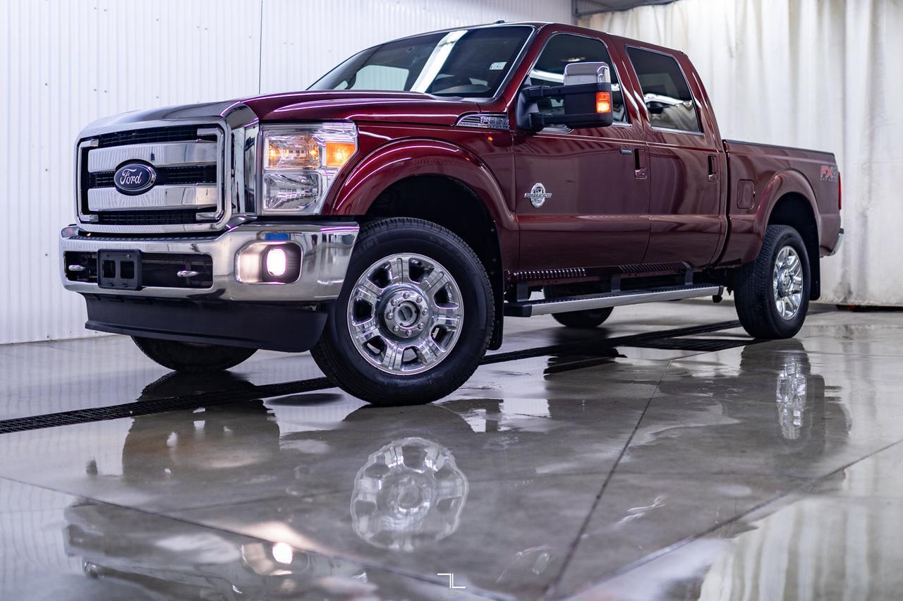 2016 Ford F-350 4x4 Crew Cab Lariat FX4 Diesel Leather Roof Nav Red Deer AB