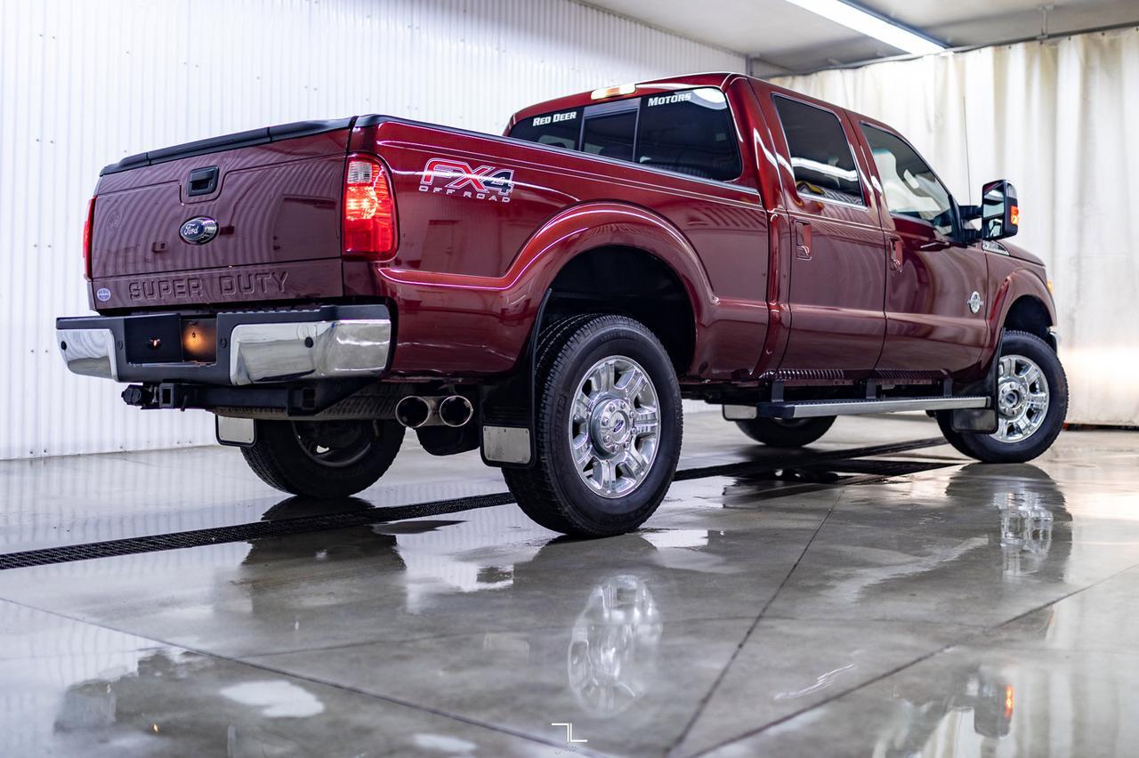 2016 Ford F-350 4x4 Crew Cab Lariat FX4 Diesel Leather Roof Nav Red Deer AB