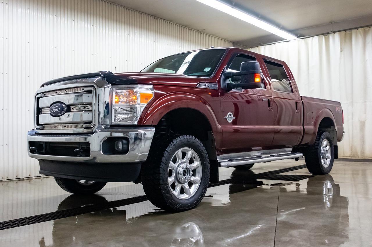 2016 Ford F-350 4x4 Crew Cab Lariat FX4 Diesel Leather Roof Nav Red Deer AB