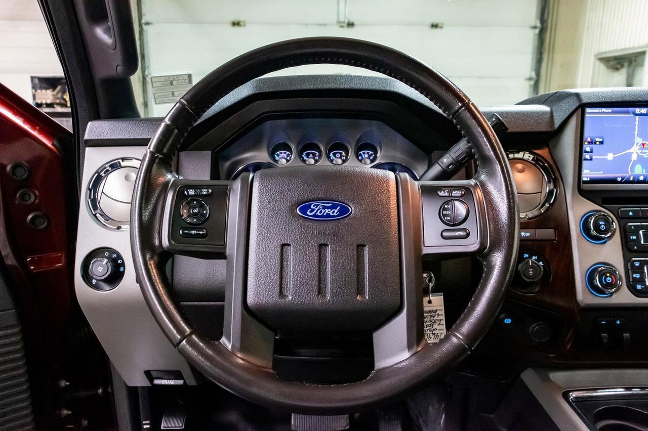 2016 Ford F-350 4x4 Crew Cab Lariat FX4 Diesel Leather Roof Nav Red Deer AB