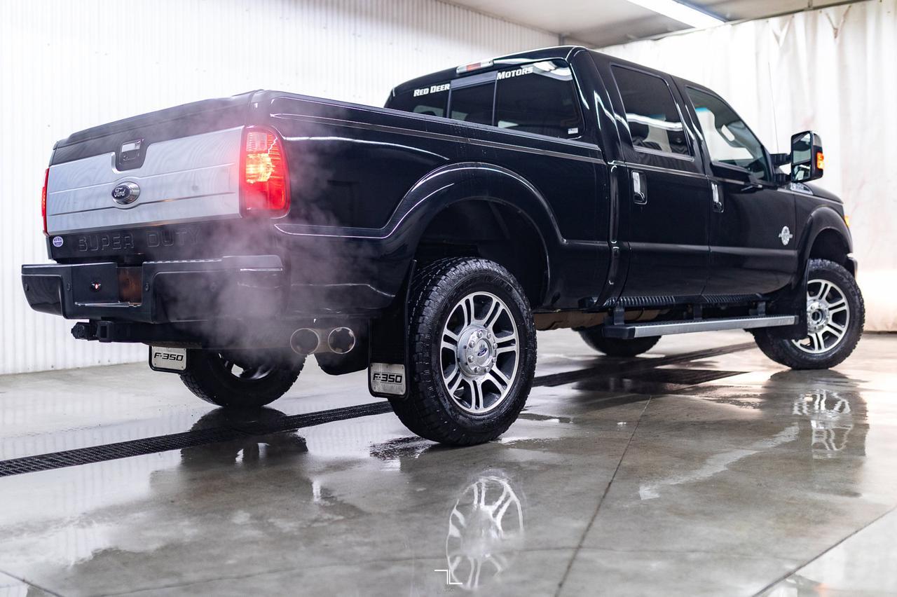 2016 Ford F-350 4x4 Crew Cab Platinum Diesel Leather Roof Nav Red Deer AB