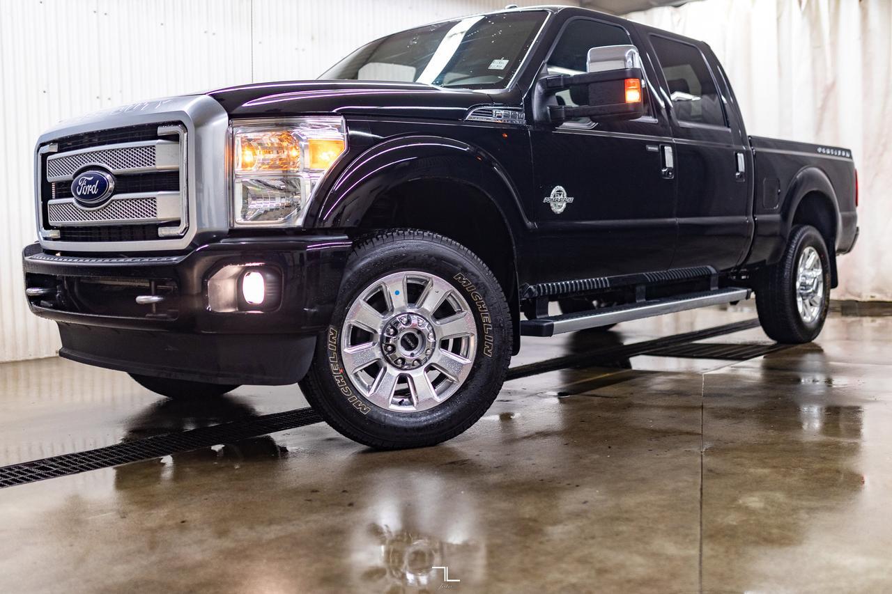 2016 Ford F-350 4x4 Crew Cab Platinum Diesel Leather Roof Nav Red Deer AB