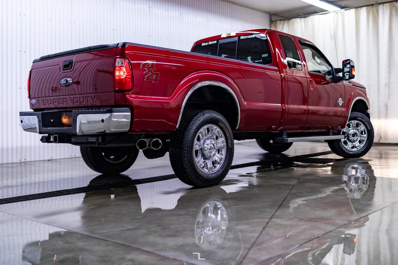 2016 Ford F-350 4x4 Super Cab Lariat Longbox Diesel Leather Nav Red Deer AB