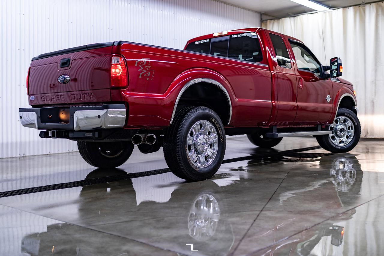 2016 Ford F-350 4x4 Super Cab Lariat Longbox Diesel Leather Nav Red Deer AB