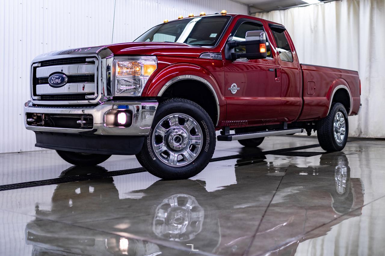 2016 Ford F-350 4x4 Super Cab Lariat Longbox Diesel Leather Nav Red Deer AB