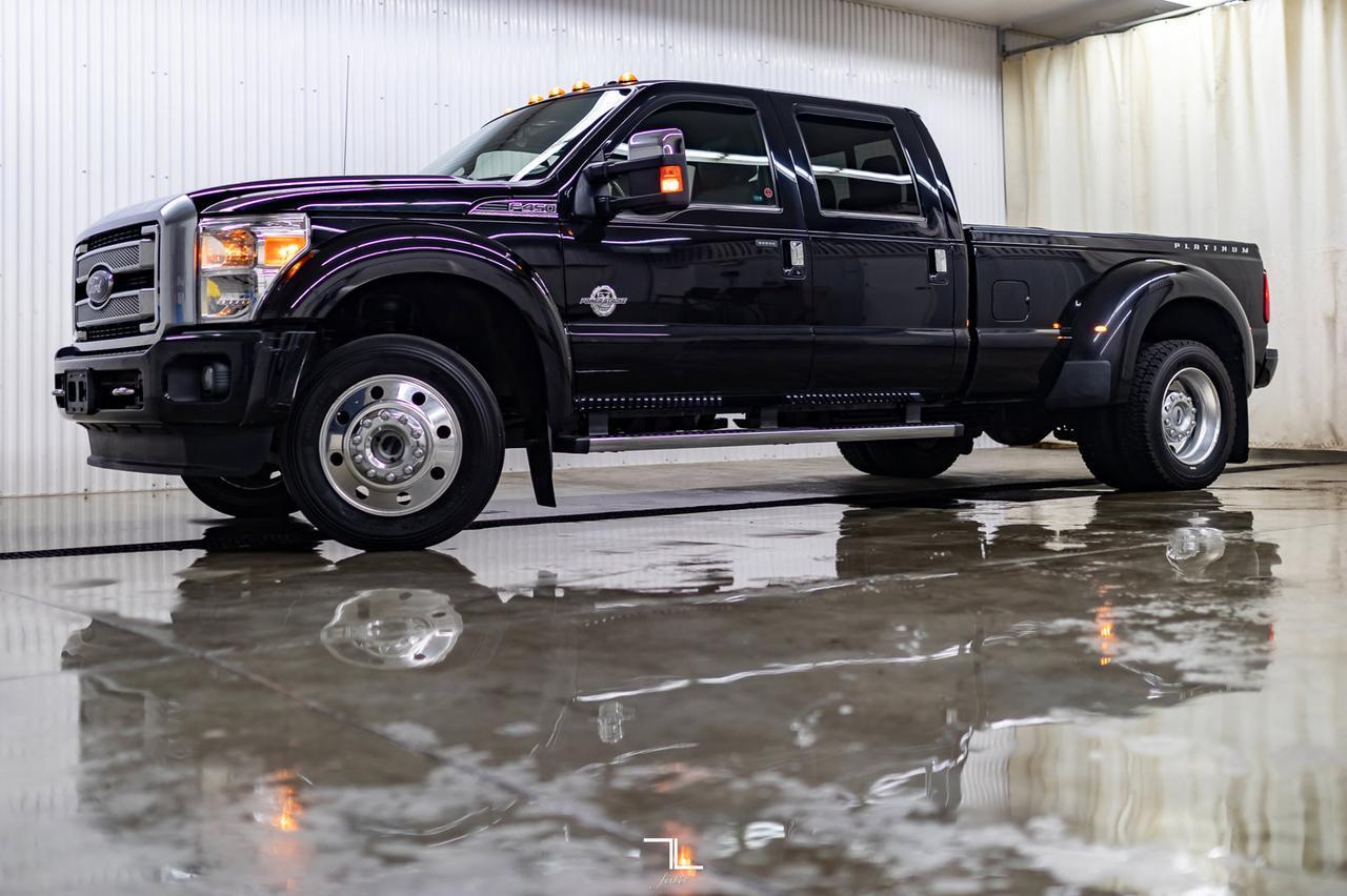 2016 Ford F-450 4x4 Crew Cab Platinum Dually Diesel Leather Roof Nav BCam Red Deer AB