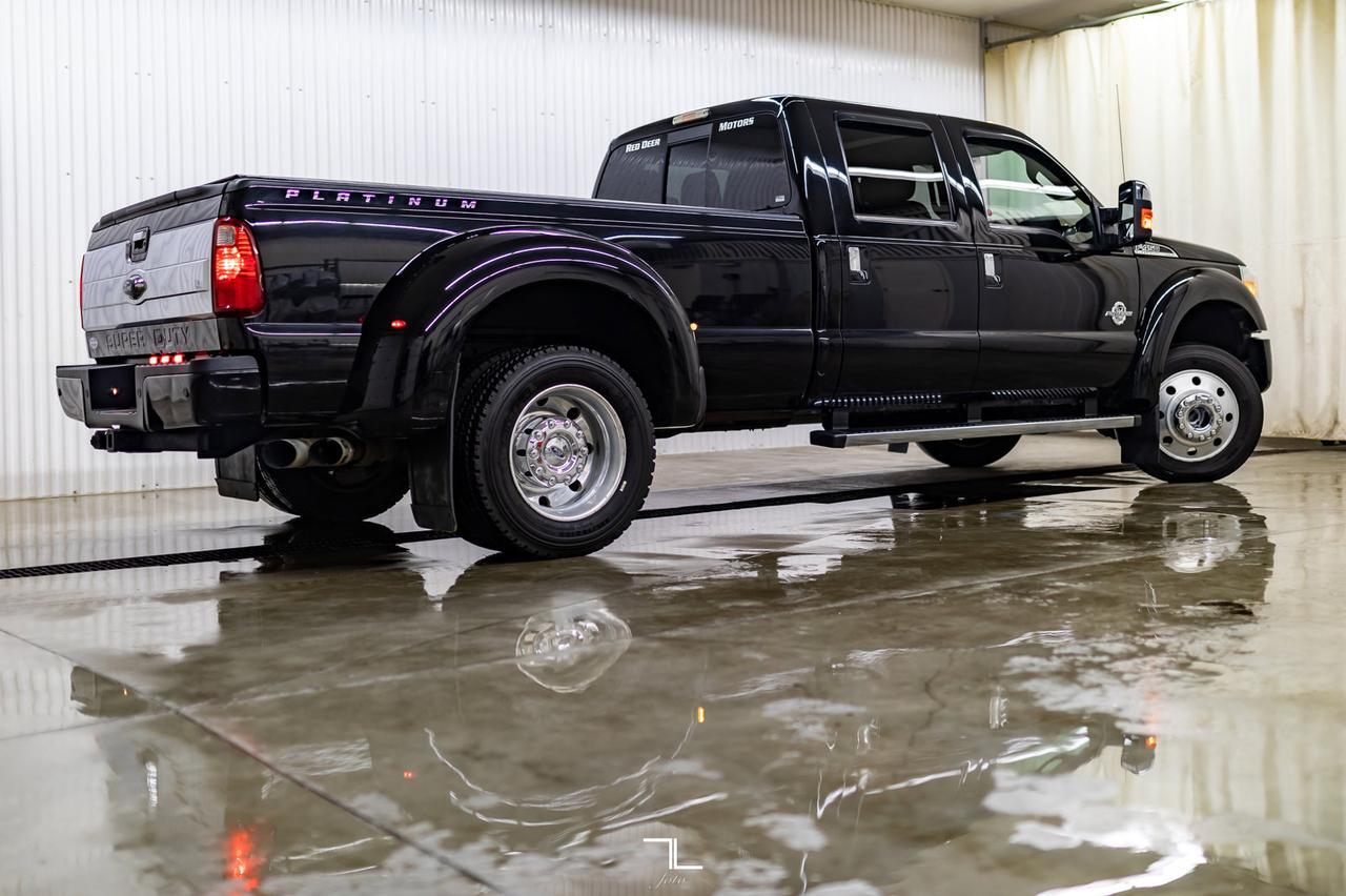 2016 Ford F-450 4x4 Crew Cab Platinum Dually Diesel Leather Roof Nav BCam Red Deer AB
