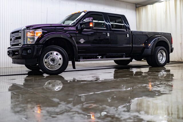 2016 Ford F-450 4x4 Crew Cab Platinum Dually Diesel Leather Roof Nav BCam Red Deer AB