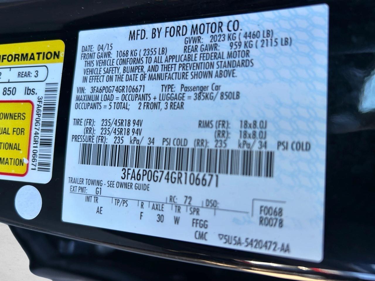 2016 Ford Fusion S Roseville CA