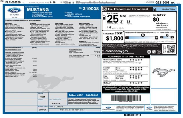 2016 Ford Mustang EcoBoost Premium Raleigh NC